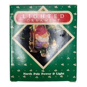 1987 Hallmark North Pole Power & Light Magic Keepsake Christmas Holiday Ornament